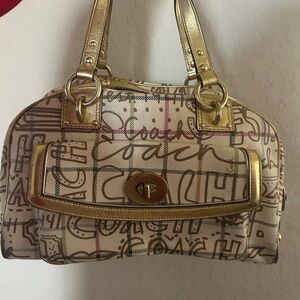 Coach graffiti shoulder bag